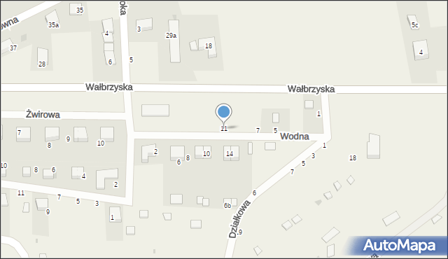 Borzygniew, Wodna, 11, mapa Borzygniew