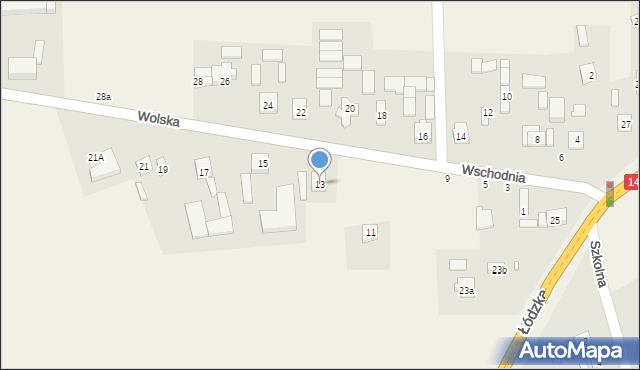 Bratoszewice, Wolska, 13, mapa Bratoszewice