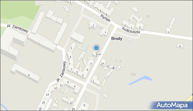 Brody, Wolności, 2, mapa Brody