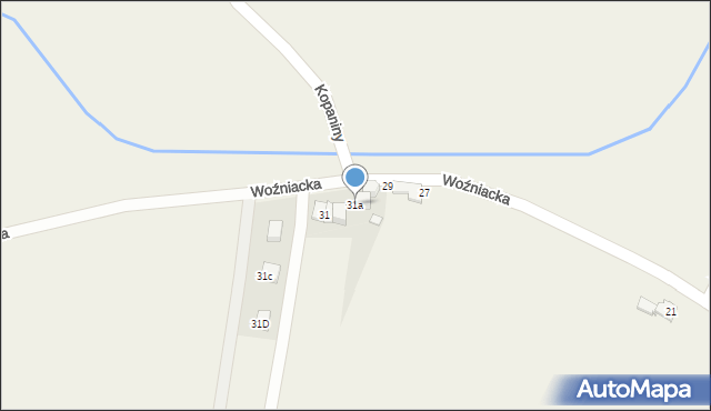 Bronów, Woźniacka, 31a, mapa Bronów