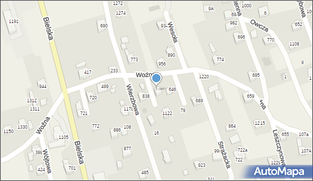 Buczkowice, Woźna, 1071, mapa Buczkowice