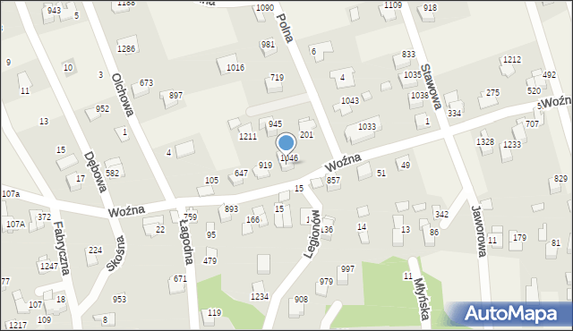 Buczkowice, Woźna, 54, mapa Buczkowice