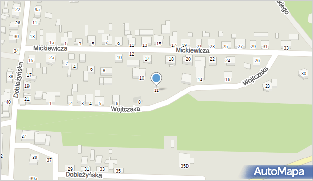 Buk, Wojtczaka Tadeusza, 11, mapa Buk