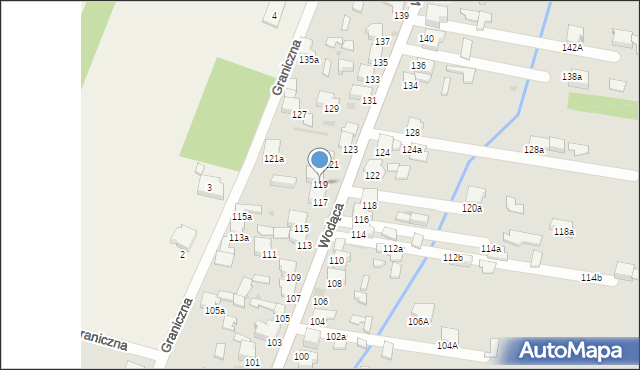 Bukowno, Wodąca, 119, mapa Bukowno