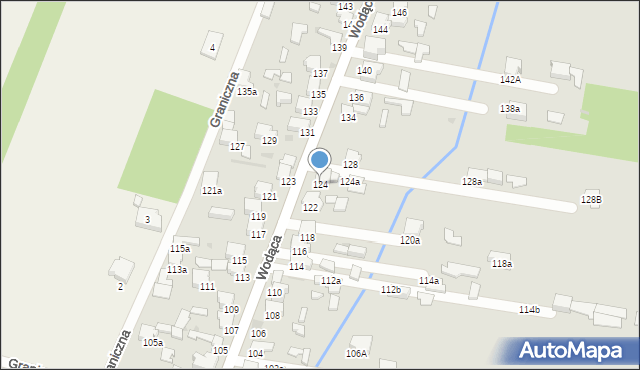 Bukowno, Wodąca, 124, mapa Bukowno