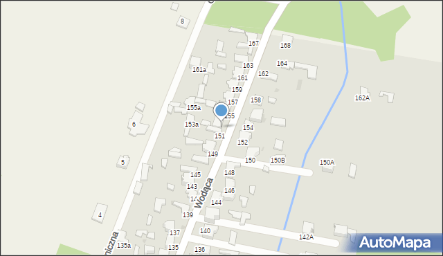 Bukowno, Wodąca, 153, mapa Bukowno