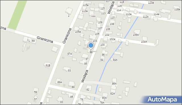 Bukowno, Wodąca, 99, mapa Bukowno