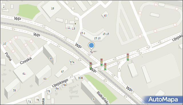 Bydgoszcz, Wojska Polskiego, 7a, mapa Bydgoszczy