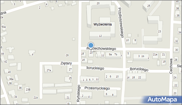 Bydgoszcz, Wojciechowskiego Jakuba, 13, mapa Bydgoszczy