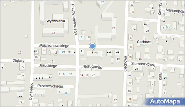Bydgoszcz, Wojciechowskiego Jakuba, 3, mapa Bydgoszczy