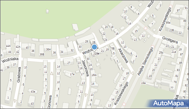 Bytom, Woźniaka Piotra, 25, mapa Bytomia