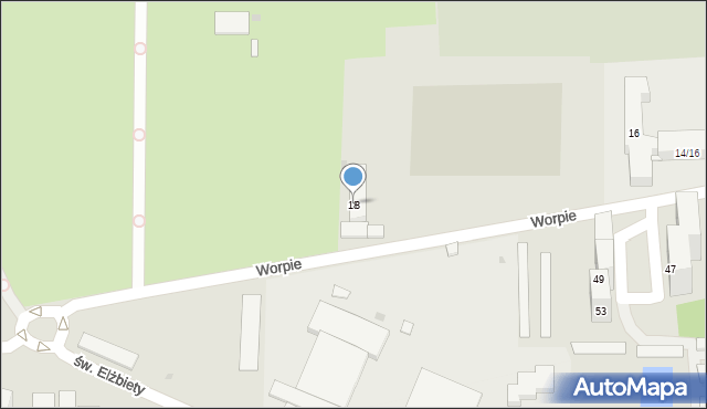 Bytom, Worpie, 18, mapa Bytomia