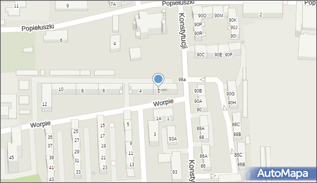 Bytom, Worpie, 2, mapa Bytomia