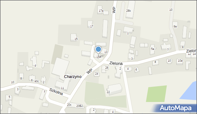 Charzyno, Wojska Polskiego, 13A, mapa Charzyno