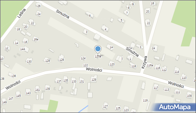 Choroń, Wolności, 120a, mapa Choroń