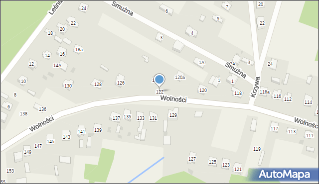 Choroń, Wolności, 122, mapa Choroń