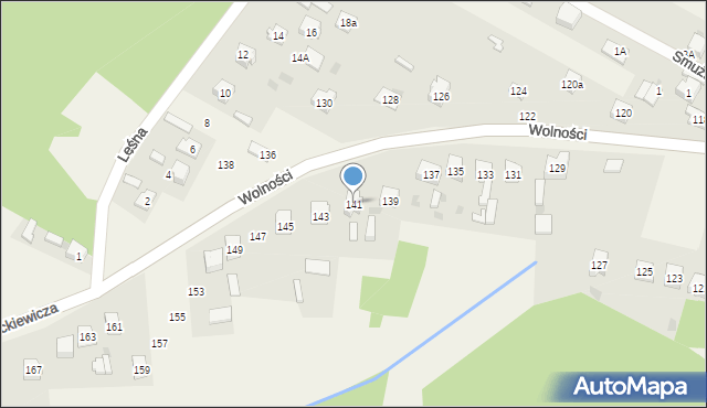 Choroń, Wolności, 141, mapa Choroń