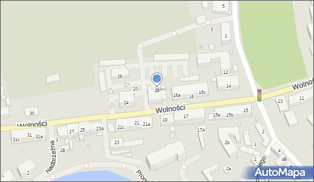 Choszczno, Wolności, 18, mapa Choszczno