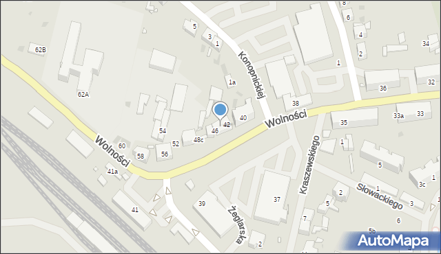 Choszczno, Wolności, 44, mapa Choszczno