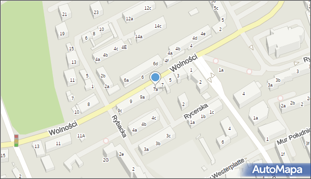 Choszczno, Wolności, 7a, mapa Choszczno