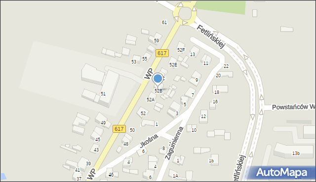 Ciechanów, Wojska Polskiego, 52B, mapa Ciechanów