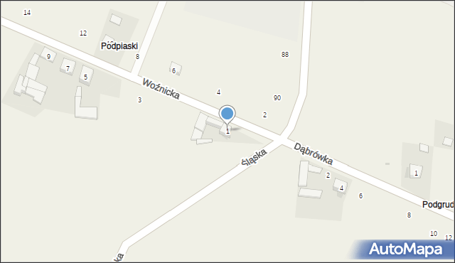 Cynków, Woźnicka, 1, mapa Cynków