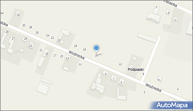 Cynków, Woźnicka, 14, mapa Cynków