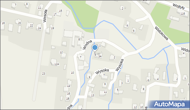 Czaniec, Wodna, 3, mapa Czaniec