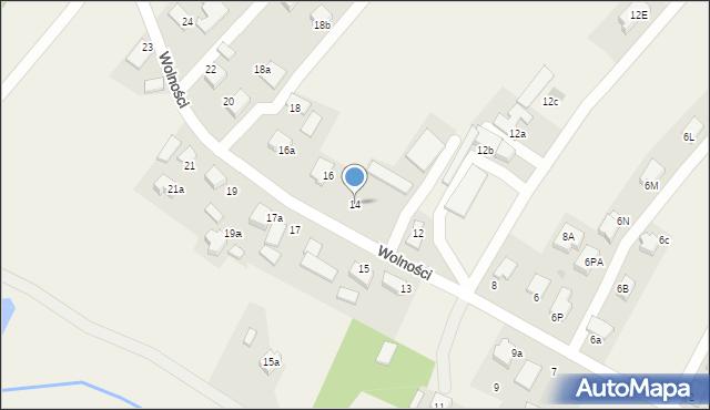 Czarków, Wolności, 14, mapa Czarków