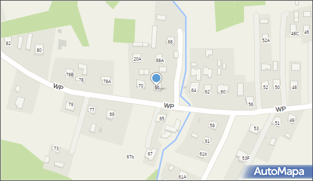 Czarna, Wojska Polskiego, 66A, mapa Czarna