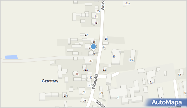 Czastary, Wolności, 35, mapa Czastary