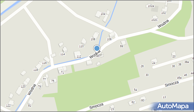 Czechowice-Dziedzice, Wodna, 69C, mapa Czechowic-Dziedzic