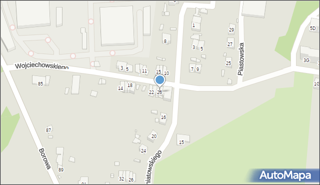 Czeladź, Wojciechowskiego Stanisława, 26, mapa Czeladź