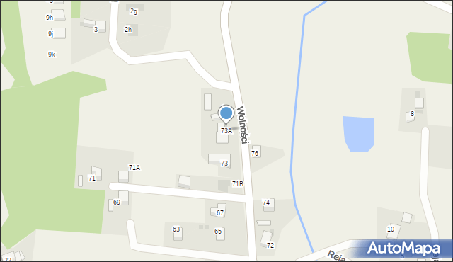 Czernica, Wolności, 73A, mapa Czernica