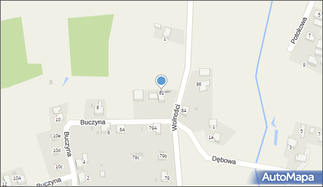 Czernica, Wolności, 81, mapa Czernica