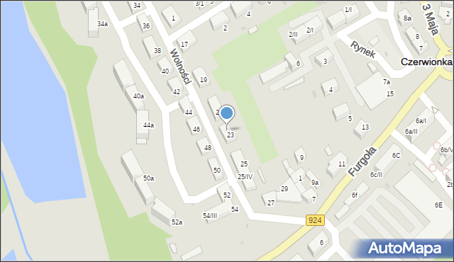 Czerwionka-Leszczyny, Wolności, 23/I, mapa Czerwionka-Leszczyny