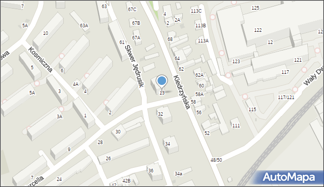 Częstochowa, Worcella Stanisława, 13, mapa Częstochowy