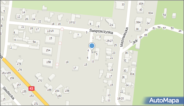 Częstochowa, Wodzisławska, 7, mapa Częstochowy