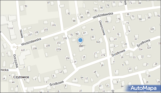 Czyżowice, Wodzisławska, 89B, mapa Czyżowice