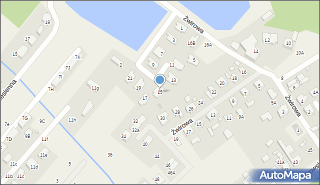 Daszewice, Wodna, 15, mapa Daszewice