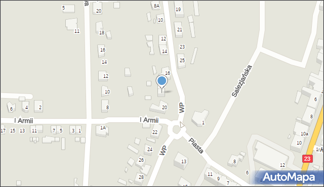 Dębno, Wojska Polskiego, 18A, mapa Dębno