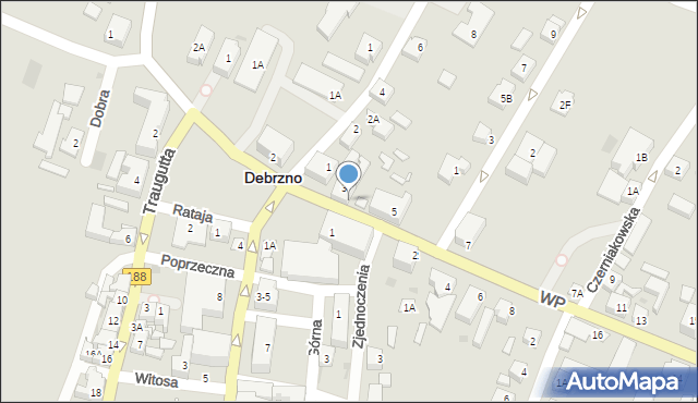 Debrzno, Wojska Polskiego, 3A, mapa Debrzno