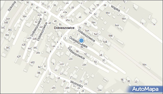 Dobieszowice, Wolności, 3B, mapa Dobieszowice