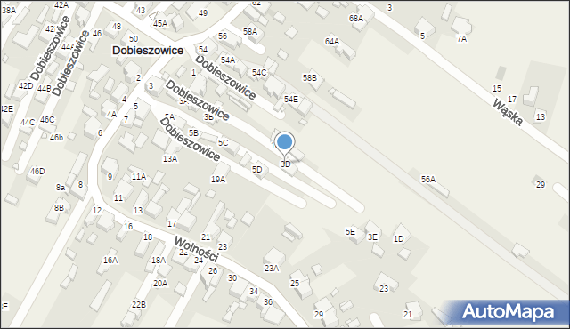 Dobieszowice, Wolności, 3D, mapa Dobieszowice