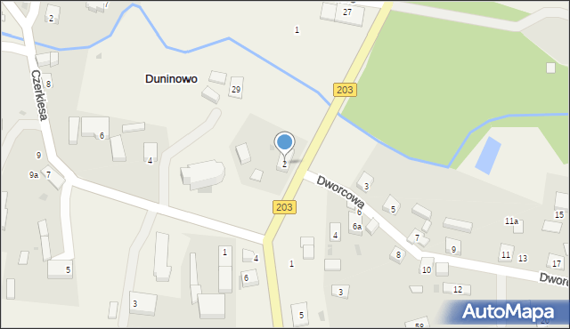 Duninowo, Wojewódzka, 2, mapa Duninowo