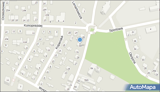 Działdowo, Wolności, 33, mapa Działdowo