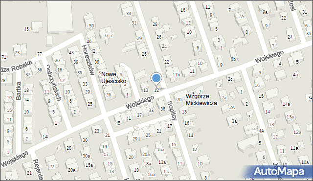 Gdańsk, Wojskiego, 12, mapa Gdańska