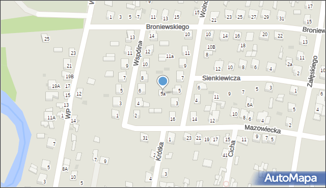 Glinojeck, Wolności, 5a, mapa Glinojeck