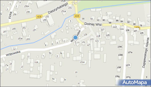 Gliwice, Wójtowska, 1, mapa Gliwic