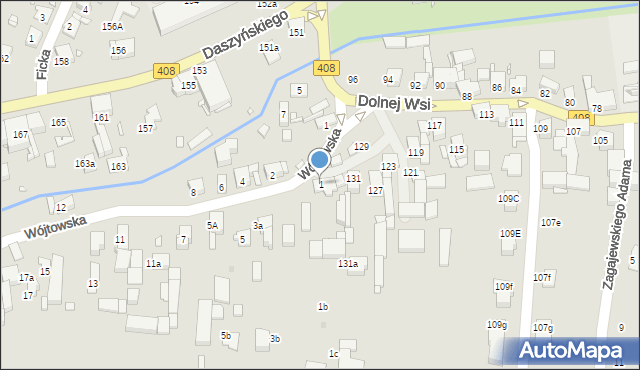 Gliwice, Wójtowska, 1, mapa Gliwic